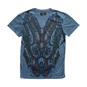 Zara Man Slim-Fit Printed T-Shirt | Small | Gray